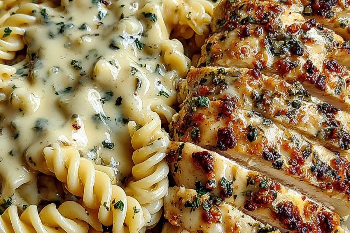 Creamy Garlic Parmesan Chicken with Cheesy Twisted Pasta: The Ultimate Comfort Food You’ll Crave Again and Again