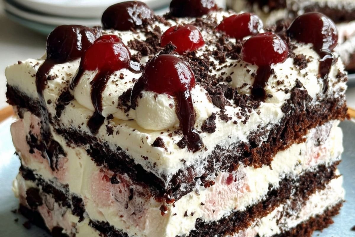 Black Forest Ice‑Box Cake – An Easy, Elegant, and Irresistible No-Bake Dessert
