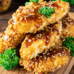 Baked Crunchy Hot Honey Chicken recipe