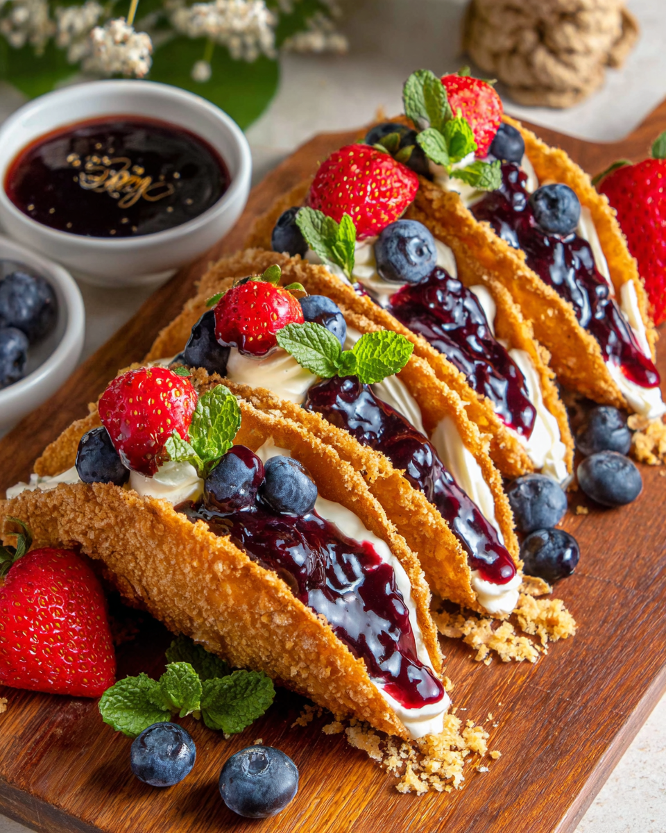 Berrylicious Cheesecake Tacos — Bright Lemon in Every Bite