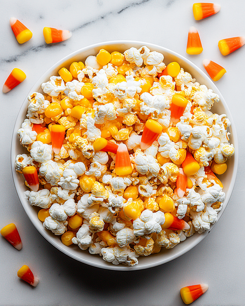 Candy Corn Popcorn recipe