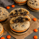 Halloween Oreo Stuffed Chocolate Chip Cookies recipe