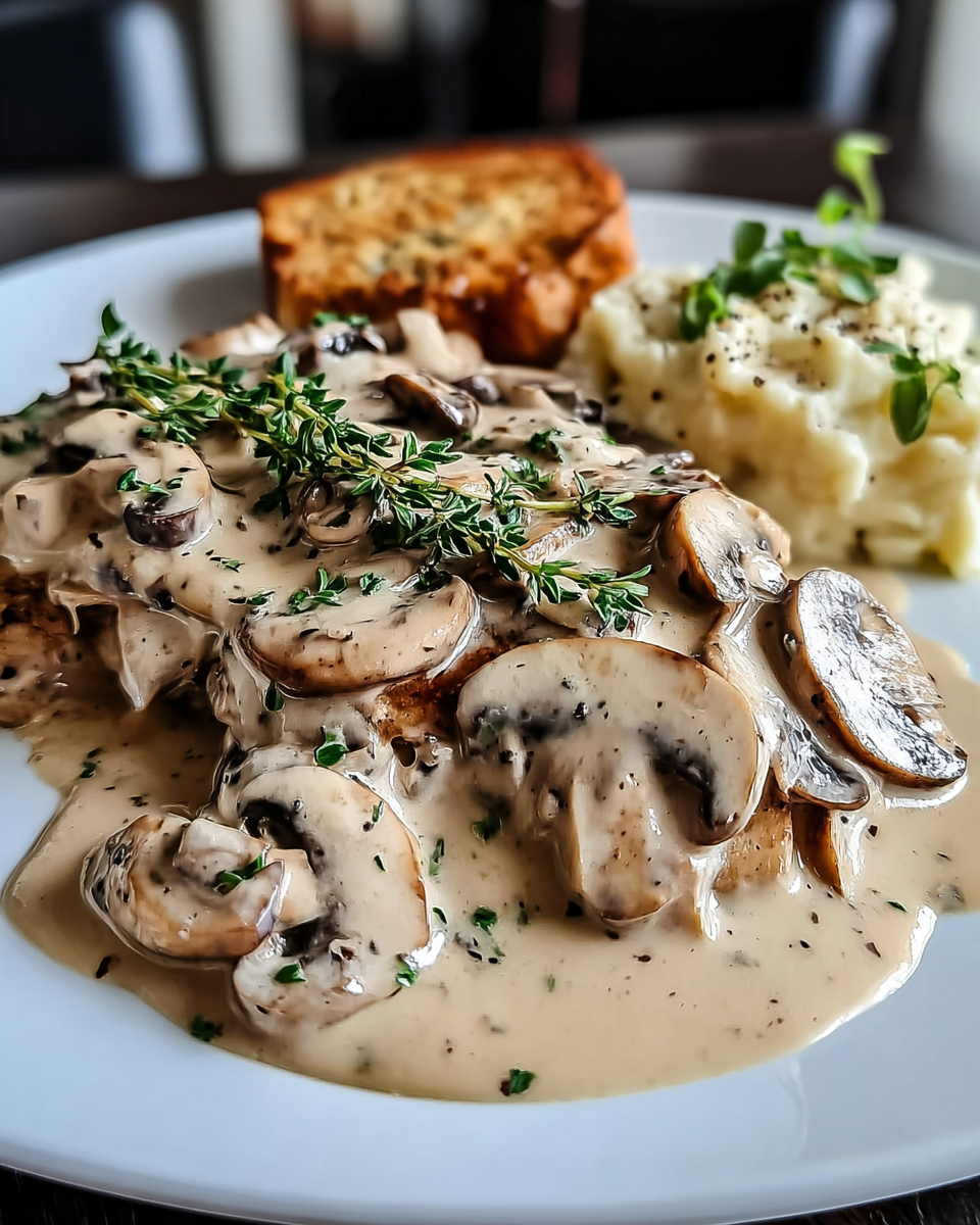 Creamy Mushroom Sauce with buttery — Rich Sauce