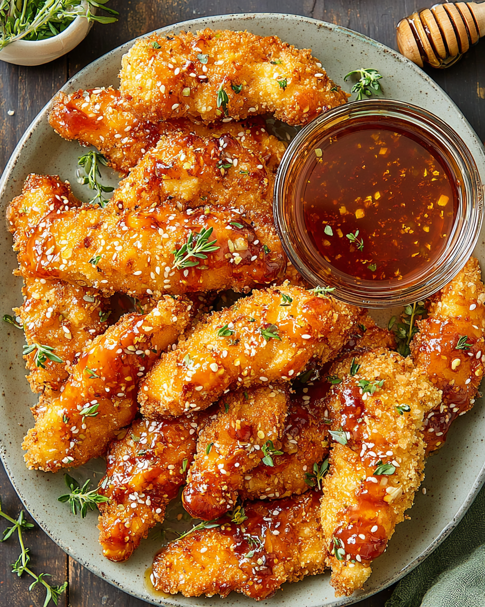 Crispy Hot Honey Chicken Tenders for date night