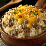 Cheesy Hamburger Rice Casserole recipe