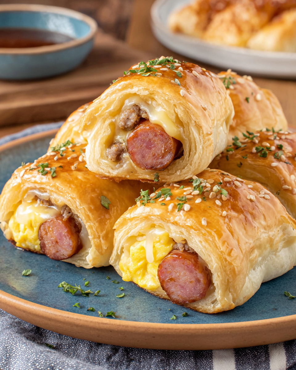 Sausage Egg Breakfast Roll-Ups recipe