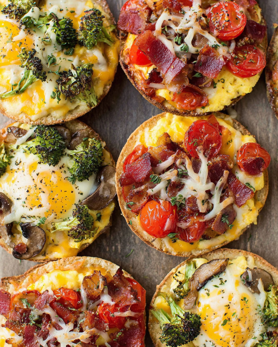 English Muffin Breakfast Pizzas recipe