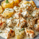 Garlic Parmesan Crockpot Chicken and Potatoes recipe