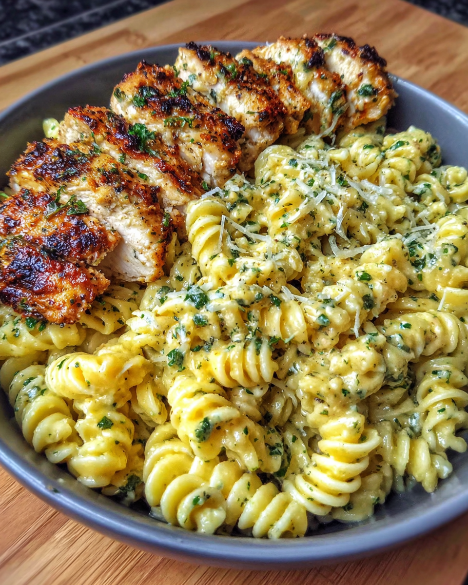 Creamy Garlic Parmesan Chicken Pasta recipe