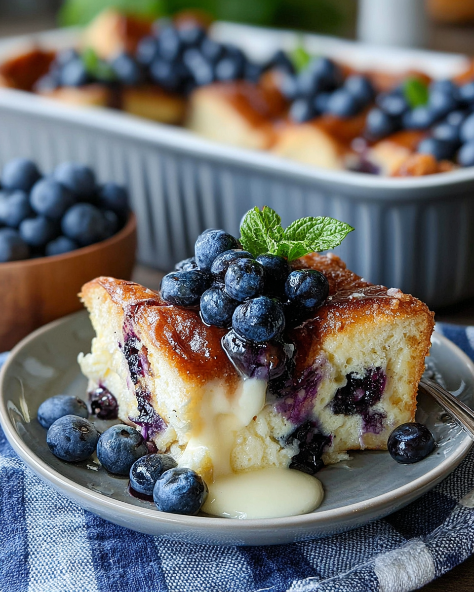 Blueberry Buttermilk Pancake Casserole recipe
