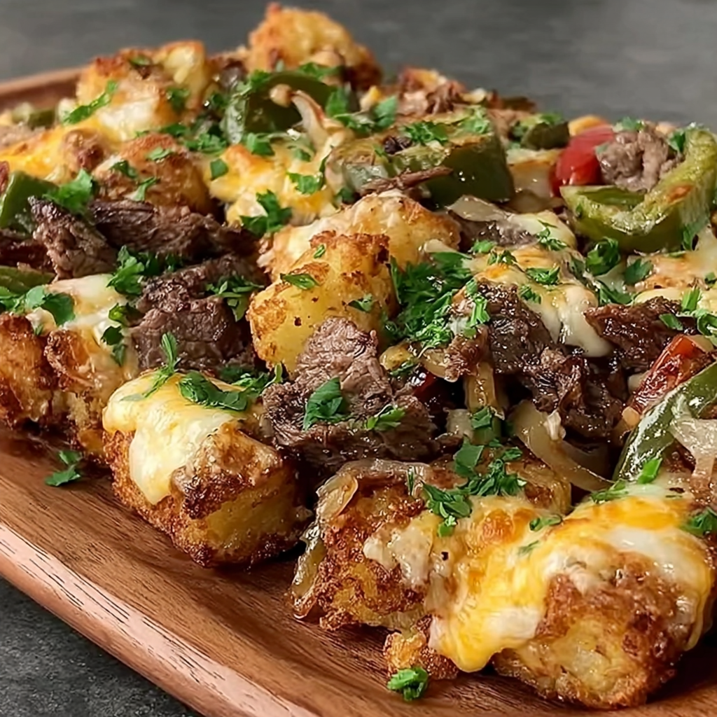 Cheesesteak Loaded Tots: A Flavorful Twist