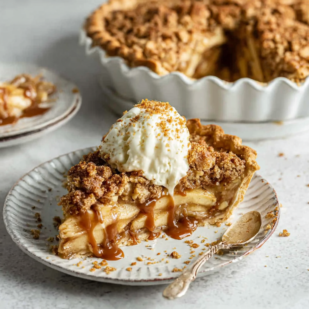 Indulge in a Delicious Caramel Apple Crumble Pie