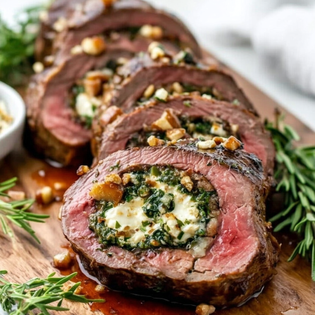 A Flavorful Festivity with Stuffed Beef Tenderloin
