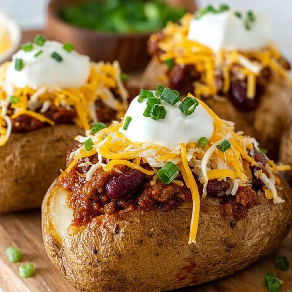 Chili Stuffed Baked Potatoes for Cozy Evenings