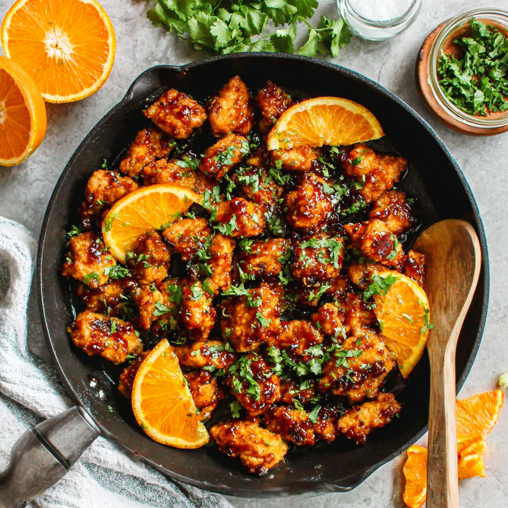 Cilantro Orange Chicken Bites with a Twist
