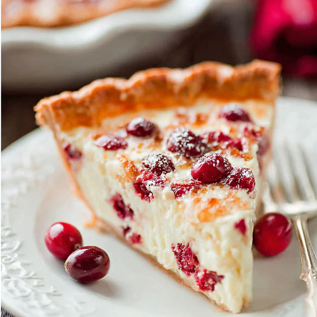 Cranberry Custard Pie for a Cozy Gathering
