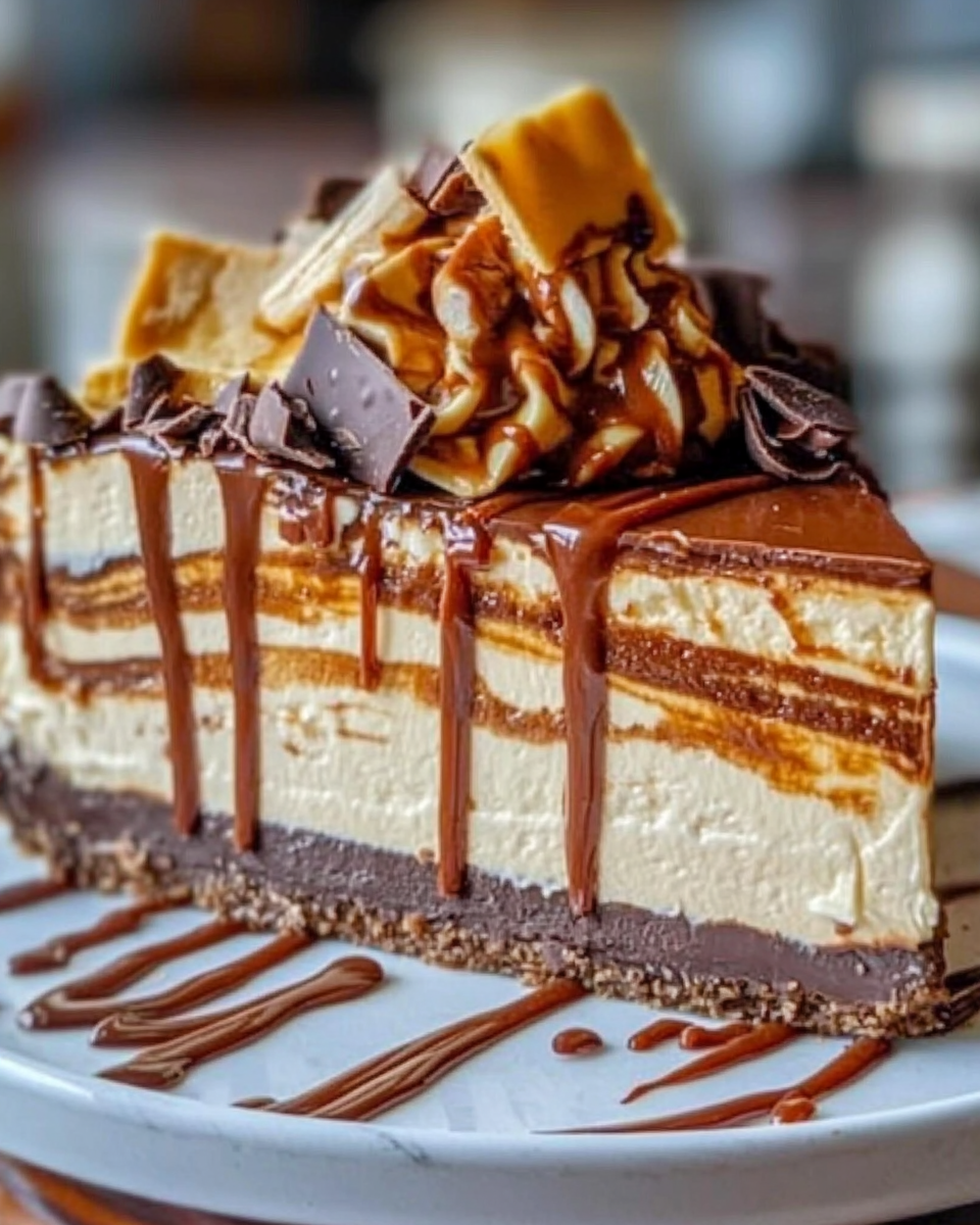 Decadent Caramel Chocolate Coffee Cheesecake Recipe
