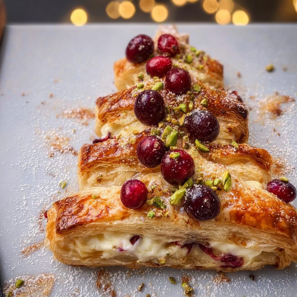 Delicious Cranberry, Camembert & Pistachio Puff Pastry