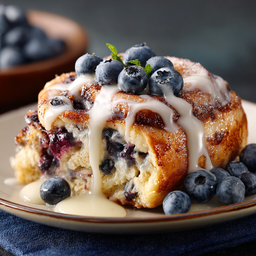 Delightful Blueberry Cinnamon Roll Casserole Recipe
