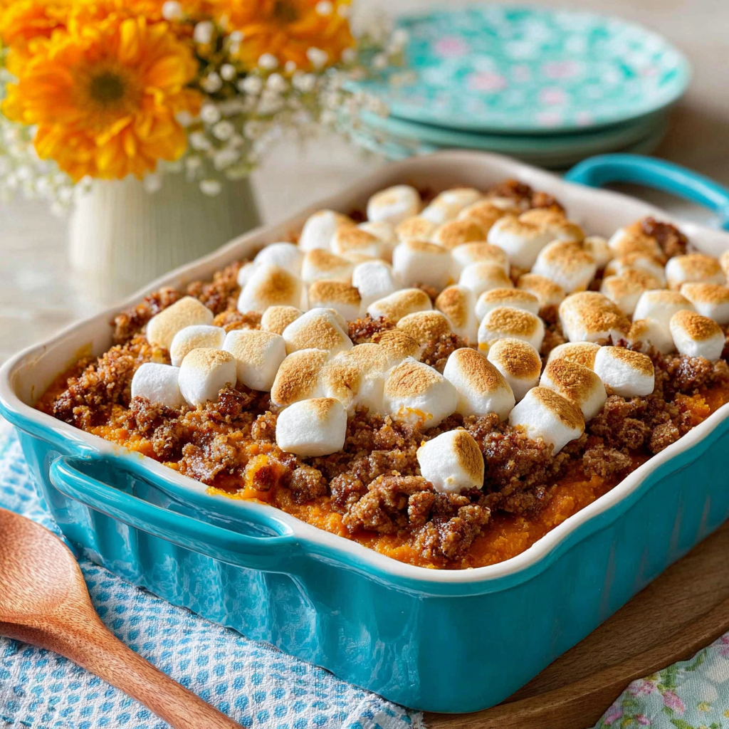 Delightful Sweet Potato Casserole with Marshmallows
