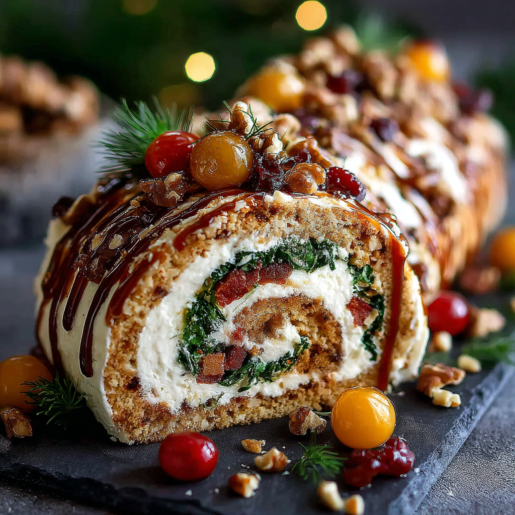 Festive Antipasto Cream Cheese Log for Celebrations