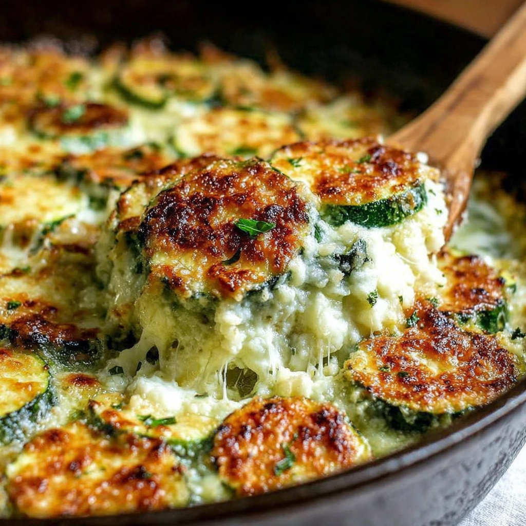 Savoring One Pan Baked Zucchini Cheese Delight