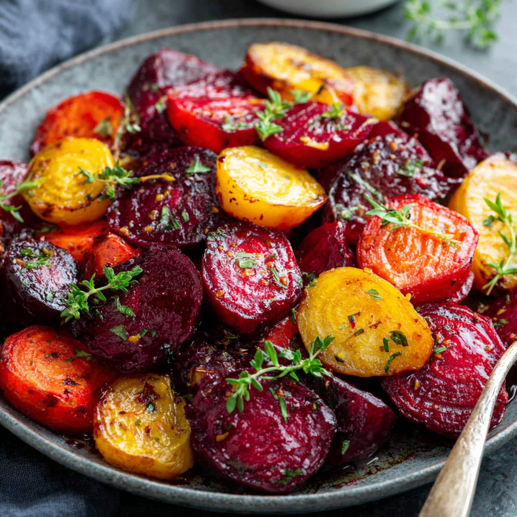 Savory Honey Roasted Beets & Carrots Delight