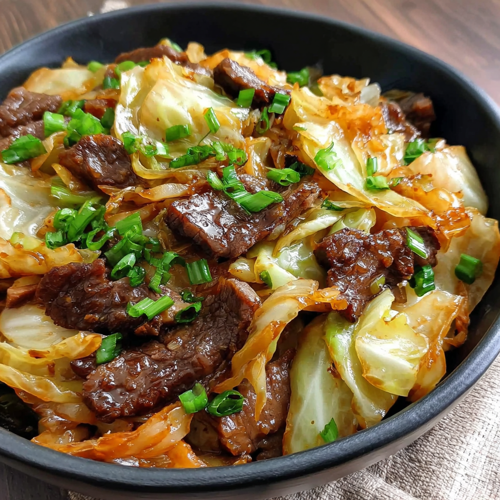 Savory Mongolian Beef & Cabbage Stir-Fry Recipe