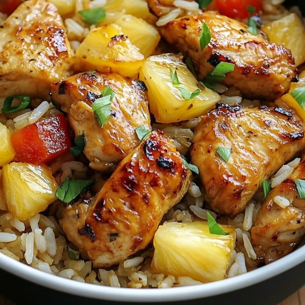 A Flavorful Tropical Twist on Pineapple Chicken and Rice