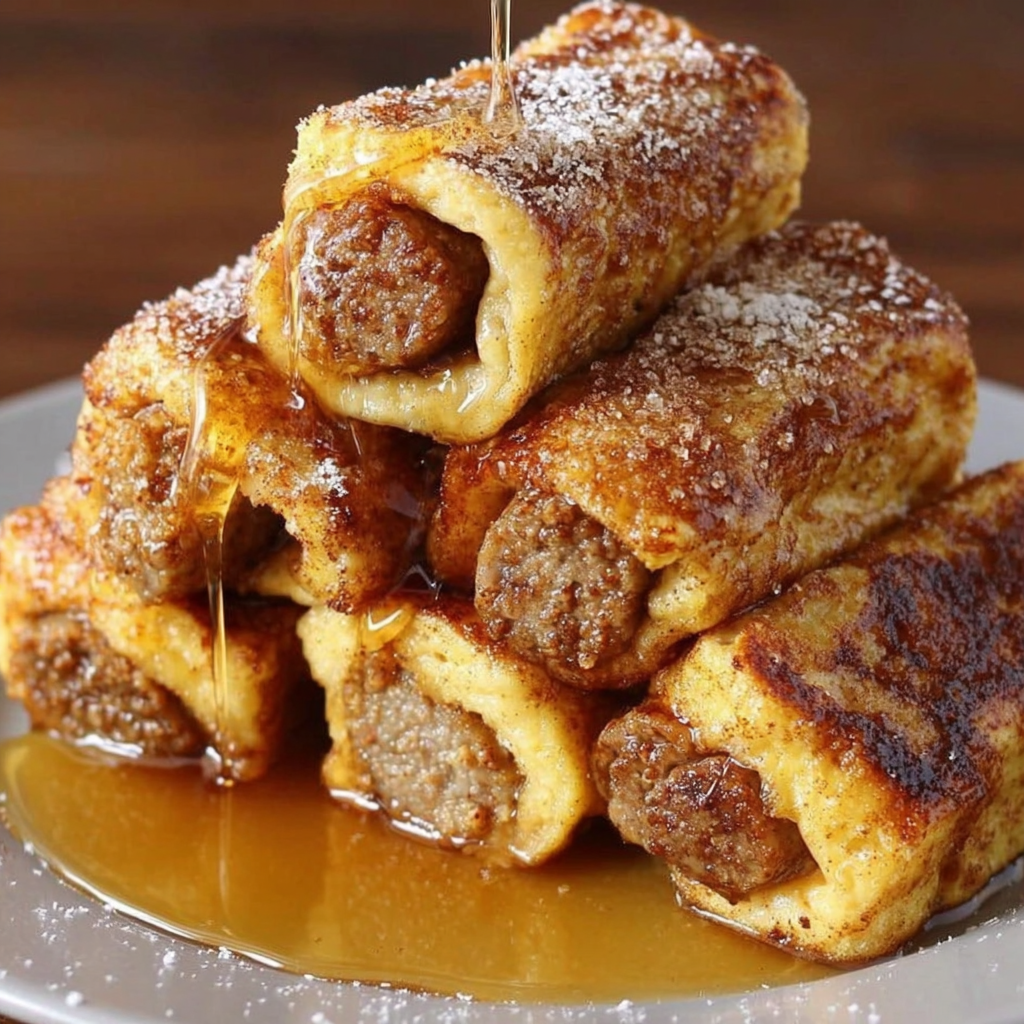 Delicious Sausage French Toast Roll-Ups for any Brunch