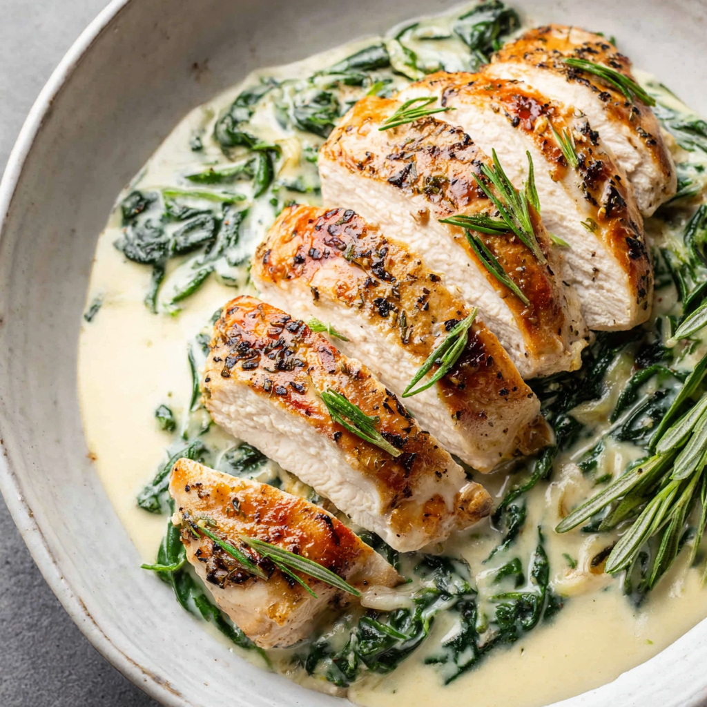 A Deliciously Creamy Spinach Chicken Recipe
