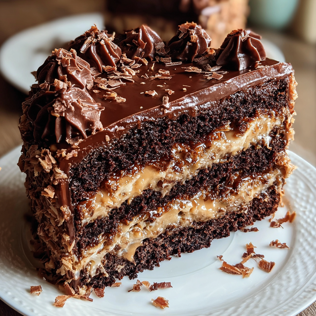 Baking a Classic German Chocolate Cake at Home