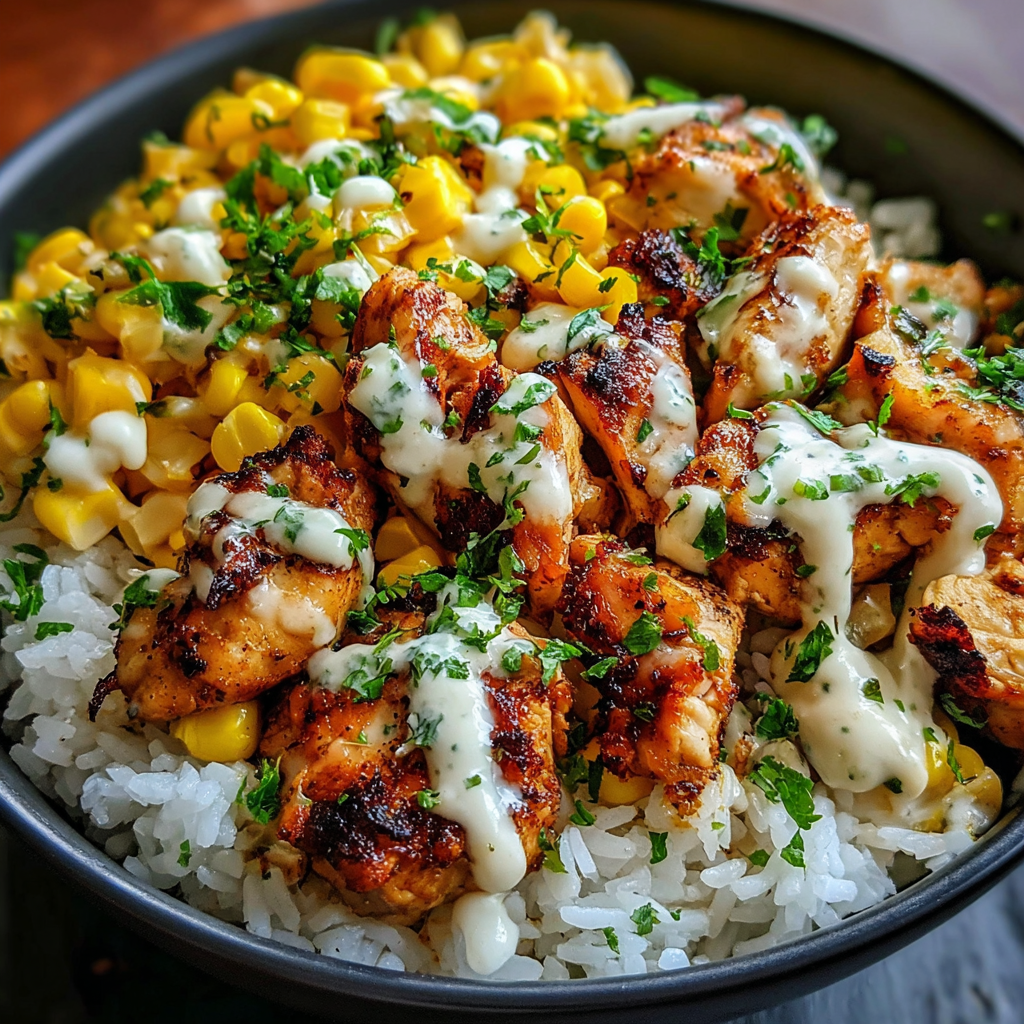 Delicious Street Corn Chicken Bowl Recipe