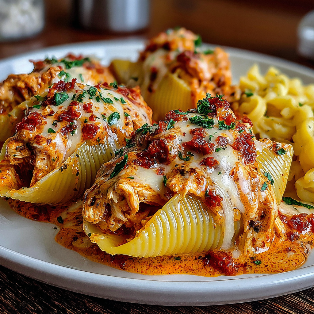 Indulgent Creamy Cajun Chicken Stuffed Shells Recipe