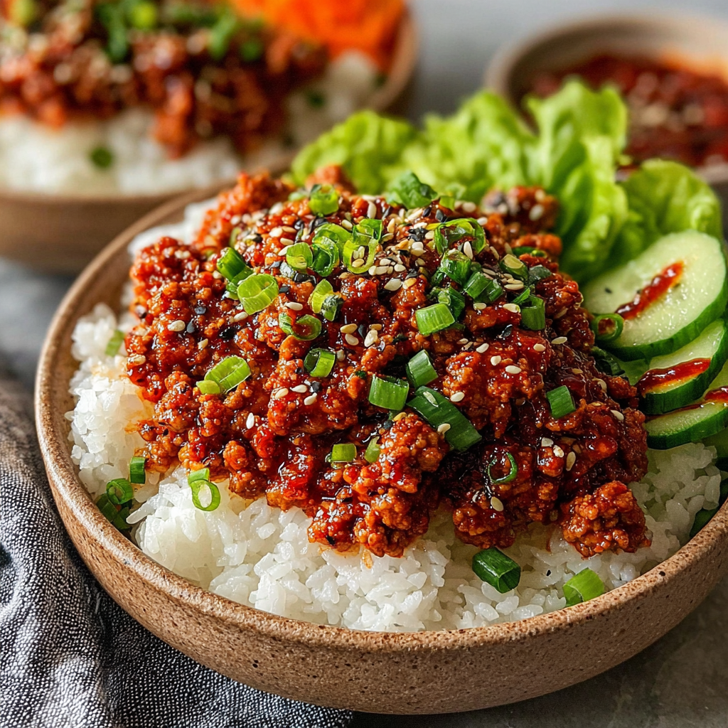 Protein Firecracker Ground Chicken Bowls