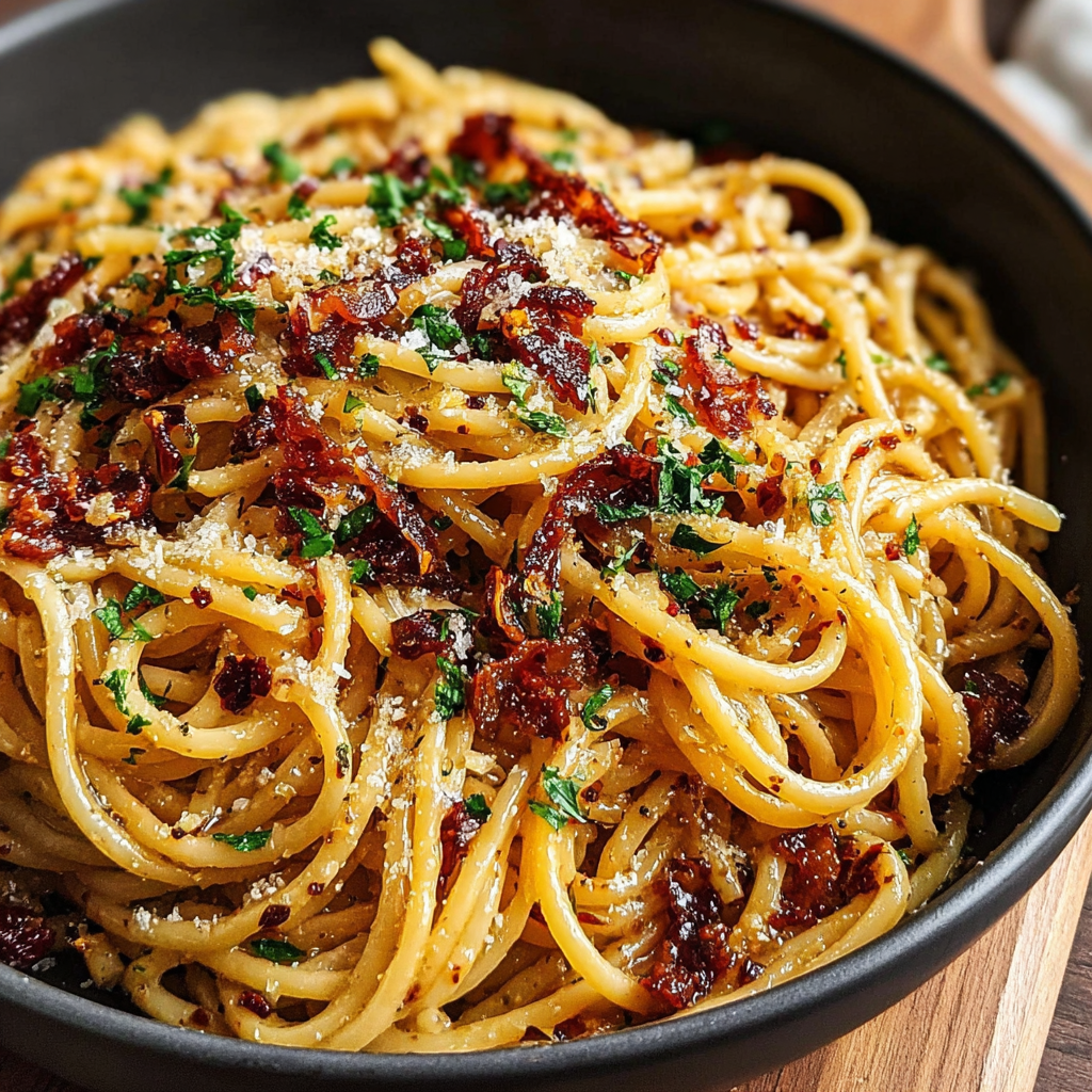 Savoring Caramelized Onion Pasta with Chili Oil