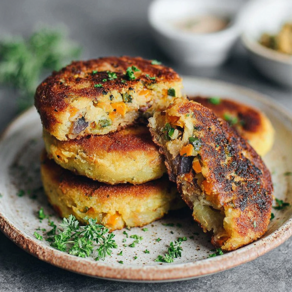 Savory Vegan Stuffed Potato Cakes to Savor