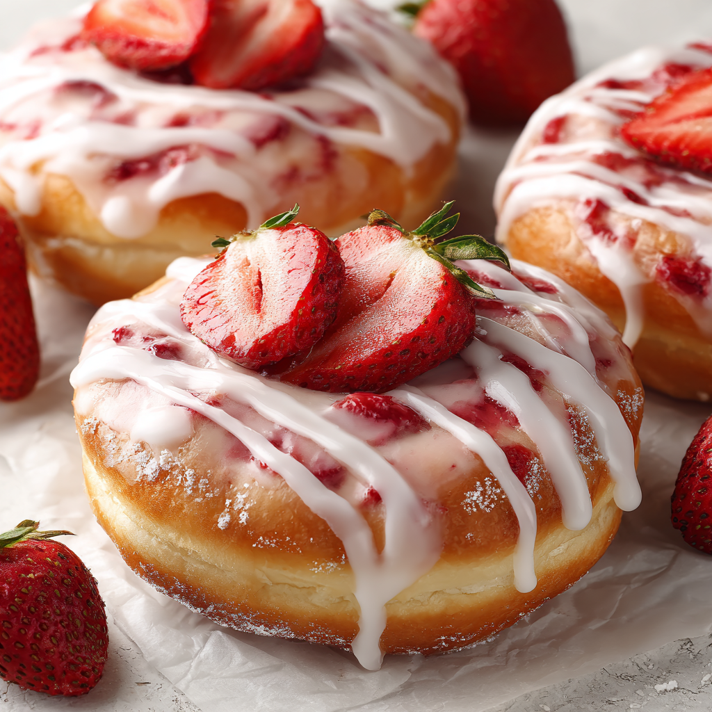 Irresistible Strawberry Donut Rolls for Sweet Cravings