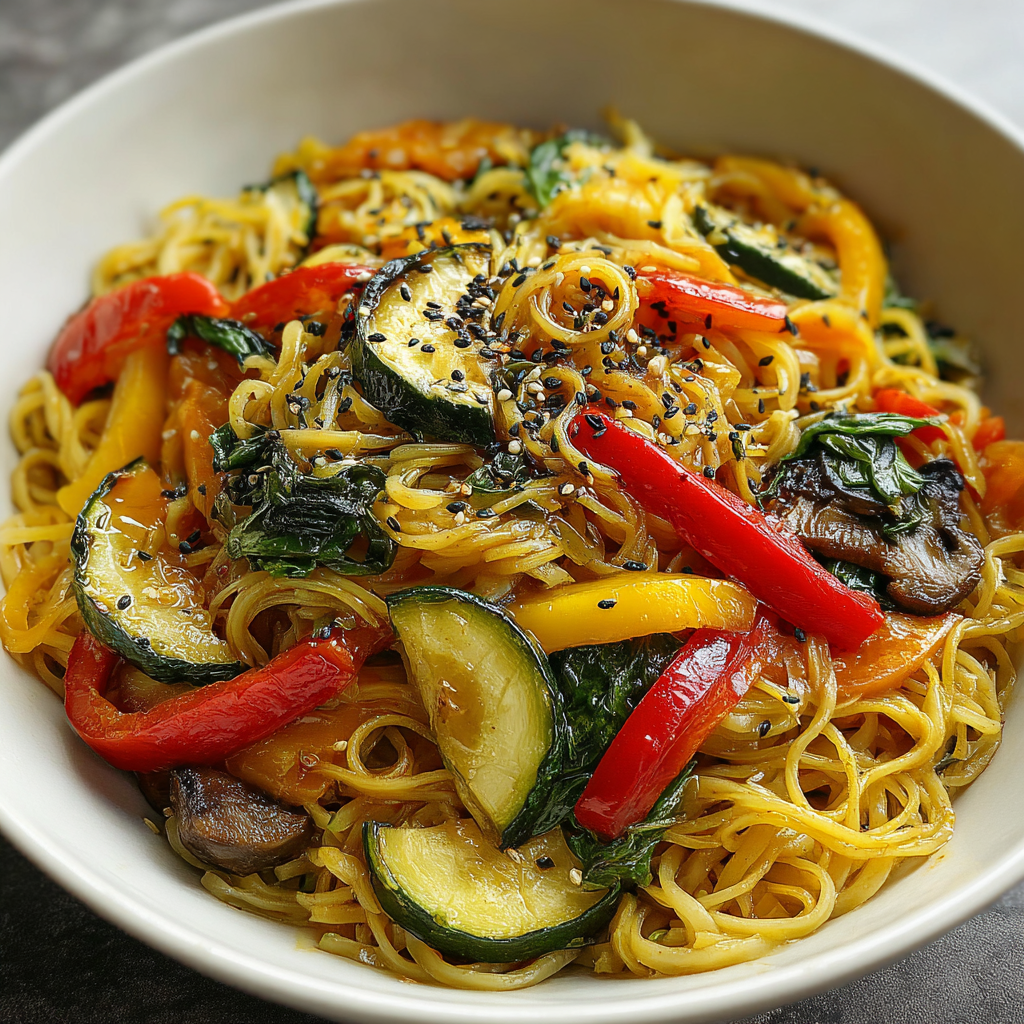 Stir-Fried Noodles with Provençal Vegetables