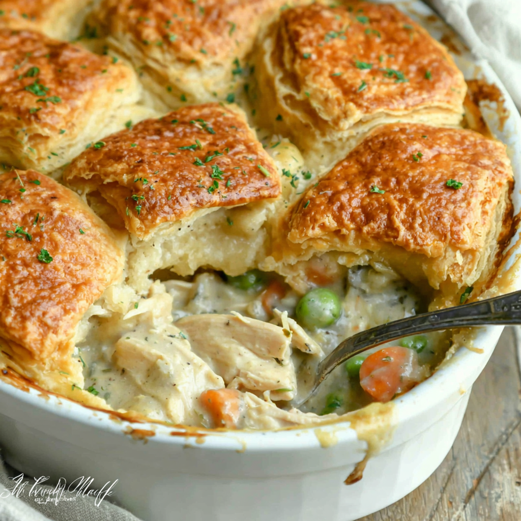 fresh ingredients for Chicken Pot Pie With Crescent Roll Crust Recipe