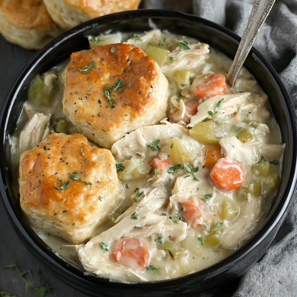 fresh ingredients for Best Crock Pot Chicken Pot Pie