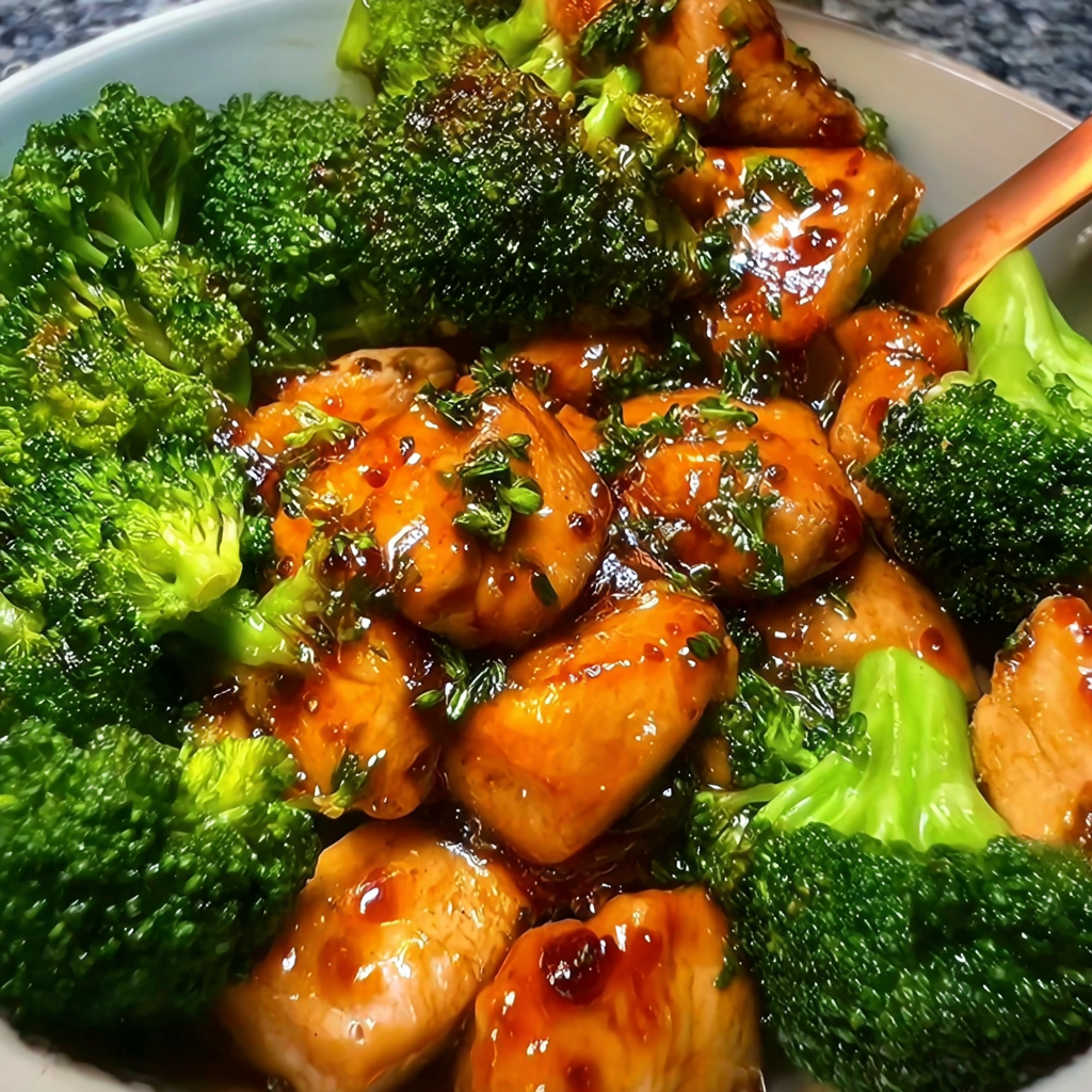how to make Honey Garlic Chicken With Broccoli Recipe step by step