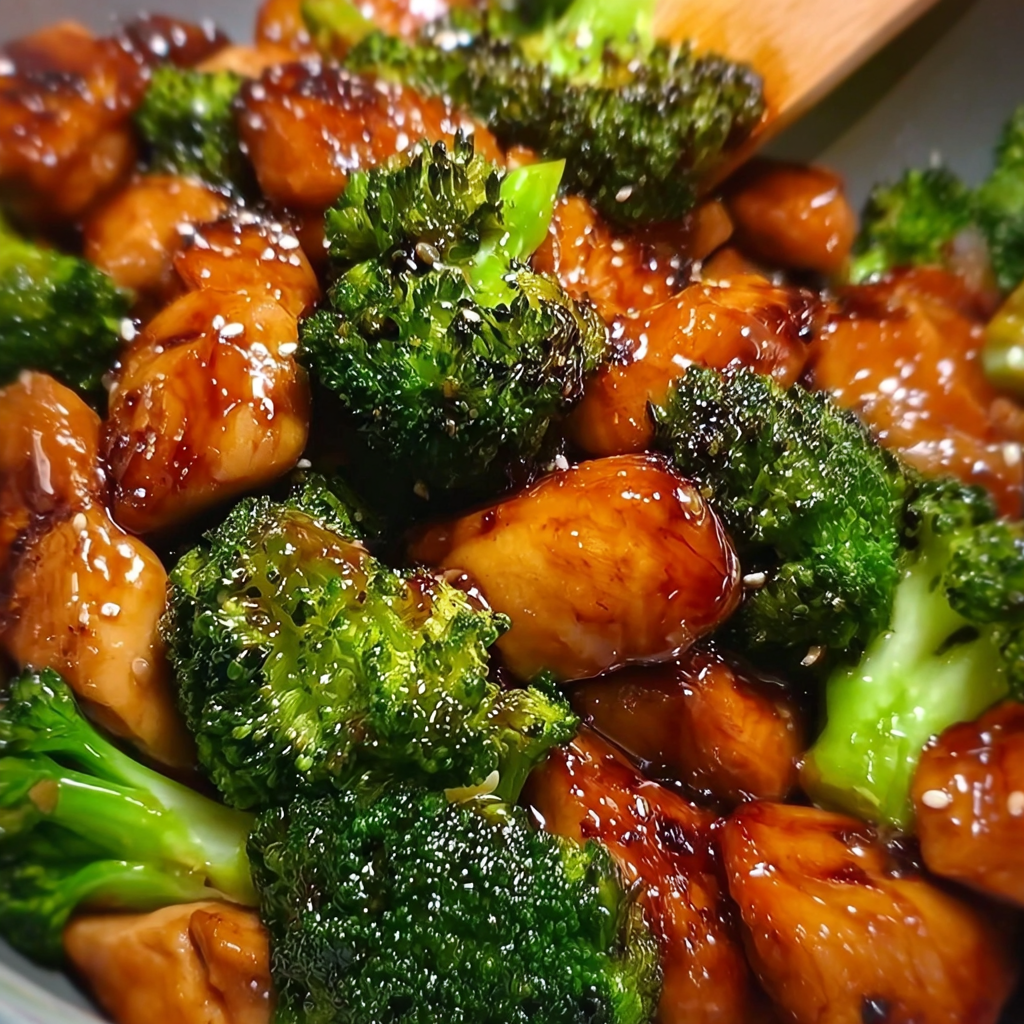 fresh ingredients for Honey Garlic Chicken With Broccoli Recipe