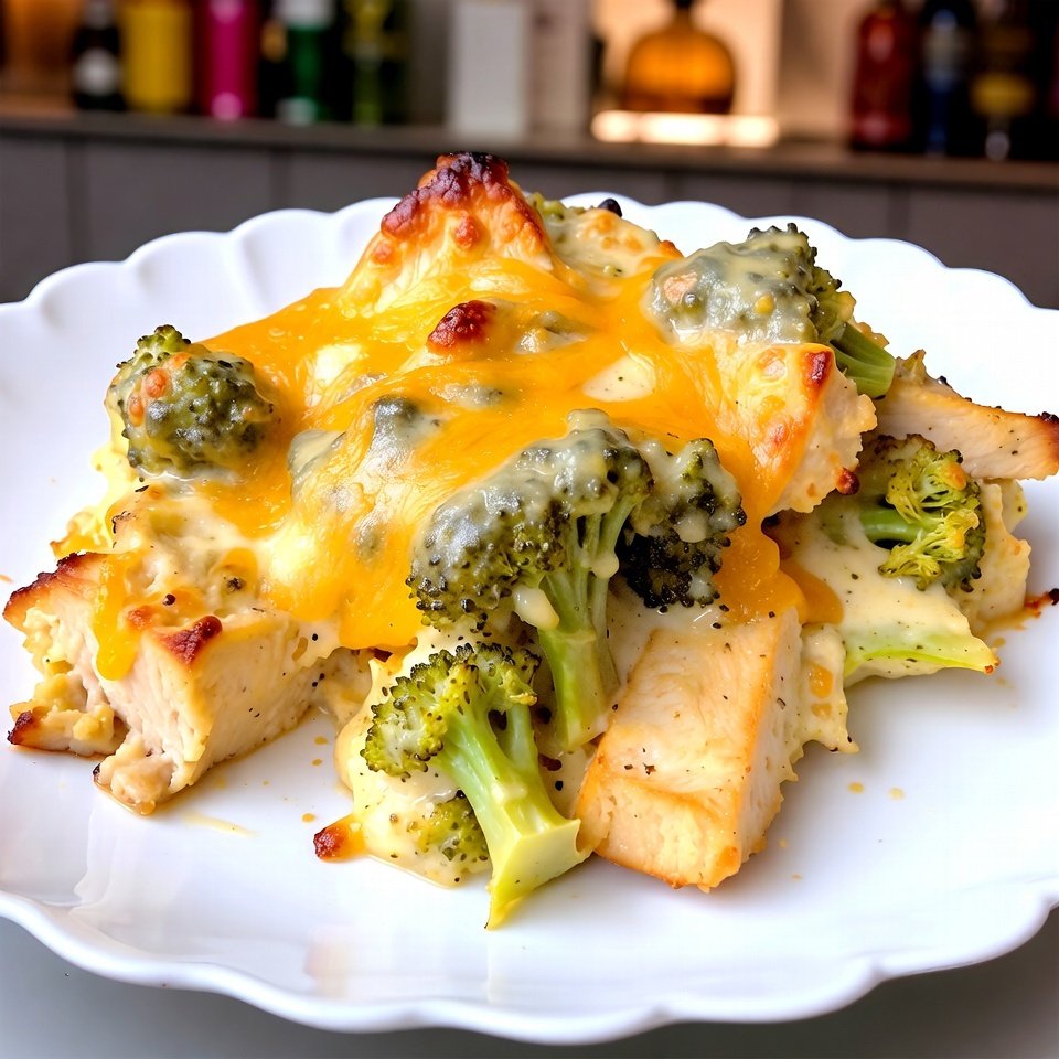 fresh ingredients for Cheesy Chicken Broccoli Casserole Bake
