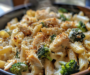Chicken & Broccoli Alfredo Pasta Bake with Crispy Topping