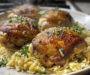 Garlic Parmesan Chicken Thighs with Creamy Orzo (One-Pan)
