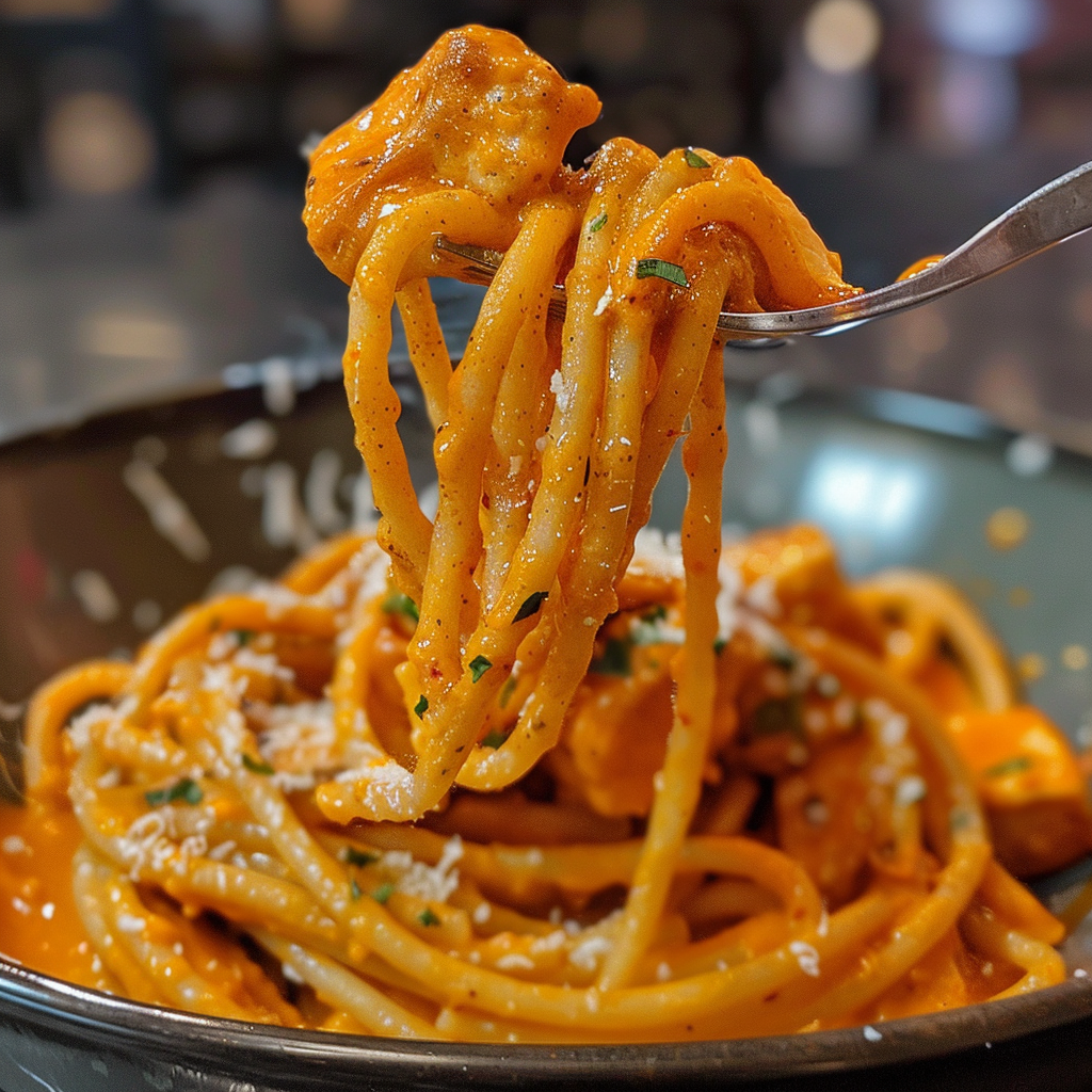 how to make One-Pot Creamy Gochujang Chicken Pasta With Kimchi And Scallions For Spicy Weeknights step by step