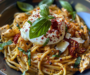 One-Pot Sun-Dried Tomato Pesto Chicken Pasta with Burrata