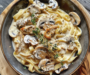 One-Pot Creamy White Wine Chicken Pasta With Mushrooms And Fresh Thyme