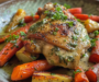 Creamy Lemon Herb Chicken Thighs with Roasted Root Vegetables